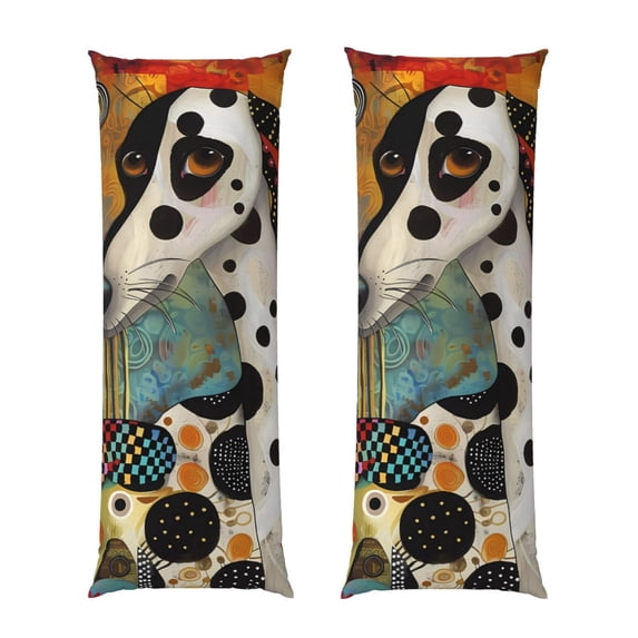 KLL Ultra Soft Microfiber Body Pillow Cover/Pillowcases 20"x54" with Hidden Zipper Closure-Abstract Dalmatian Art