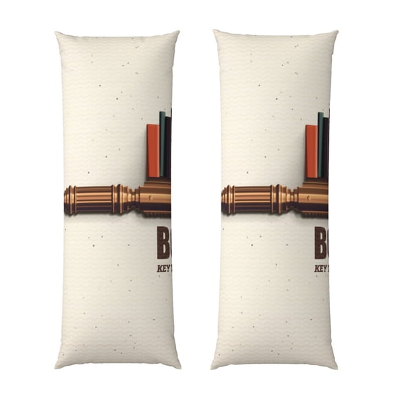 KLL Ultra Soft Microfiber Body Pillow Cover/Pillowcases 20"x54" with Hidden Zipper Closure-Books Key To Knowledge
