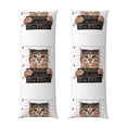 thumbnail image 1 of KLL Ultra Soft Microfiber Body Pillow Cover/Pillowcases 20"x54" with Hidden Zipper Closure-Cat Holding Mugshot Sign, 1 of 8