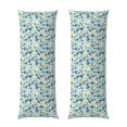 thumbnail image 1 of KLL Ultra Soft Microfiber Body Pillow Cover/Pillowcases 20"x54" with Hidden Zipper Closure-Floral In Blue, 1 of 5