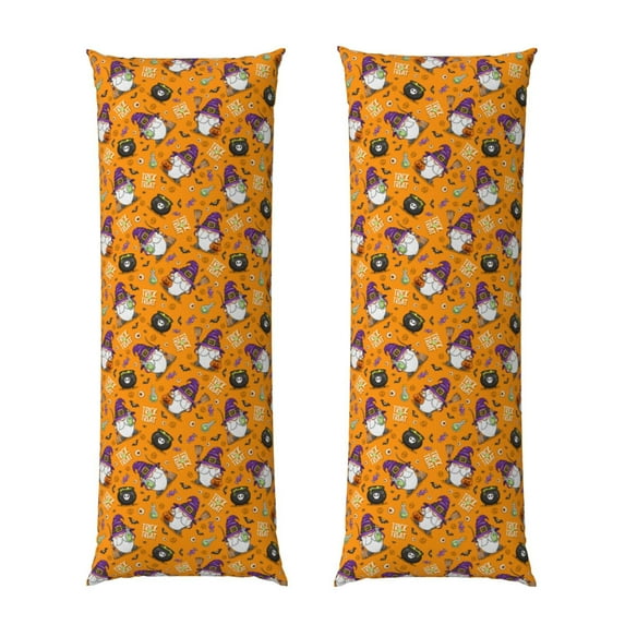 KLL Ultra Soft Microfiber Body Pillow Cover/Pillowcases 20"x54" with Hidden Zipper Closure-Halloween Witches Gnome