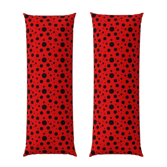 KLL Ultra Soft Microfiber Body Pillow Cover/Pillowcases 20"x54" with Hidden Zipper Closure-Ladybug Pattern