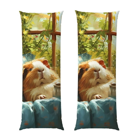 KLL Ultra Soft Microfiber Body Pillow Cover/Pillowcases 20"x54" with Hidden Zipper Closure-Lazy Home Style Guinea Pig