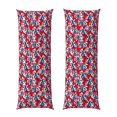 thumbnail image 1 of KLL Ultra Soft Microfiber Body Pillow Cover/Pillowcases 20"x54" with Hidden Zipper Closure-Palm Tree Pattern on Red, 1 of 8