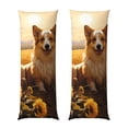 thumbnail image 1 of KLL Ultra Soft Microfiber Body Pillow Cover/Pillowcases 20"x54" with Hidden Zipper Closure-Pastoral Sunflower Corgi, 1 of 5