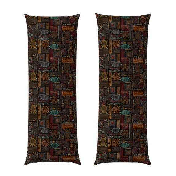 KLL Ultra Soft Microfiber Body Pillow Cover/Pillowcases 20"x54" with Hidden Zipper Closure-Polynesian Turtles