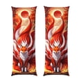 thumbnail image 1 of KLL Ultra Soft Microfiber Body Pillow Cover/Pillowcases 20"x54" with Hidden Zipper Closure-Red Sun Flame Fox, 1 of 5