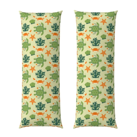 KLL Ultra Soft Microfiber Body Pillow Cover/Pillowcases 20"x54" with Hidden Zipper Closure-Sea Turtle
