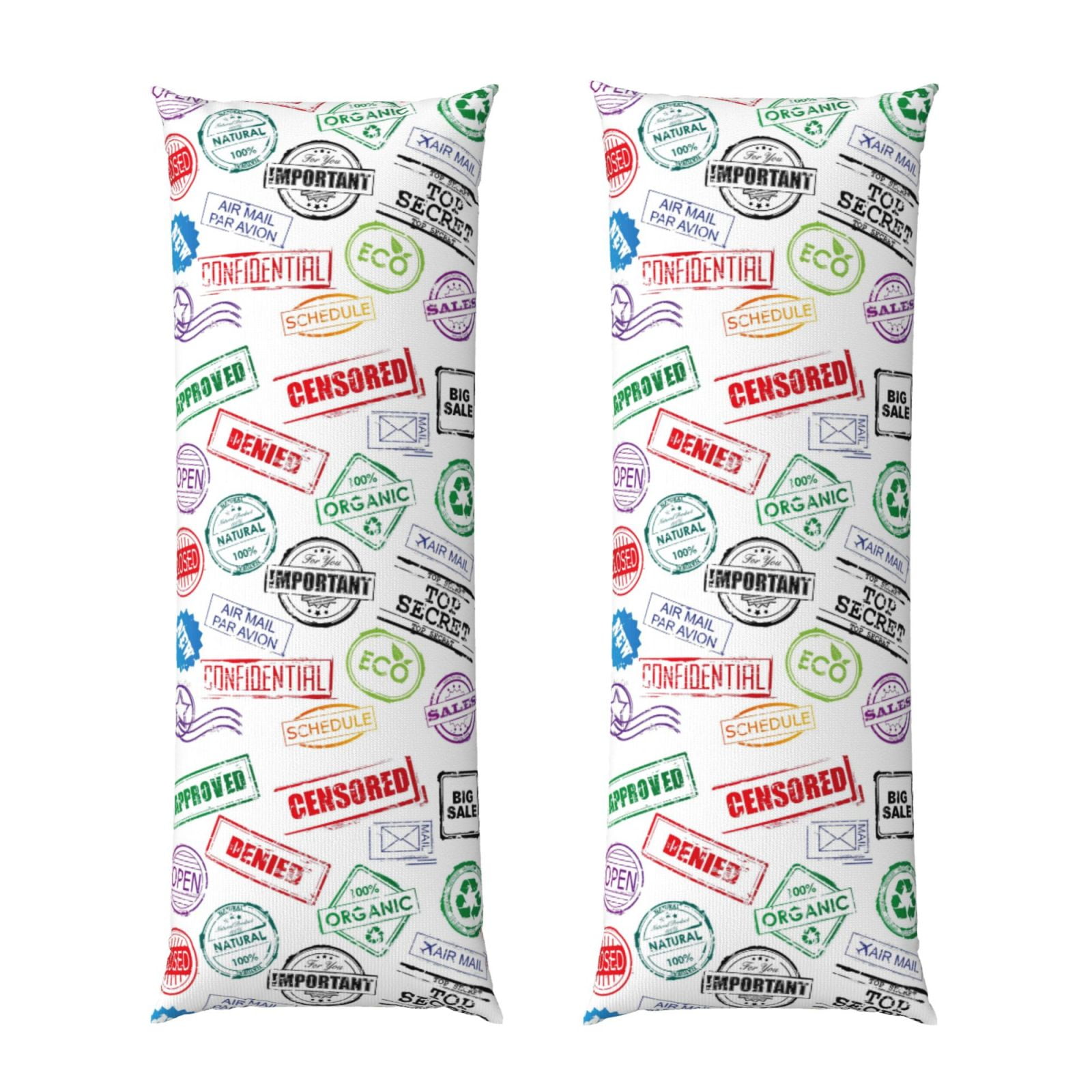 Cheer Collection Down Alternative Body Pillow - 20x54 Inches, Hypoallergenic With Zippered Cover, White