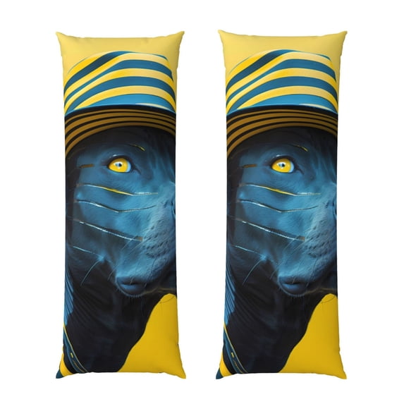 KLL Ultra Soft Microfiber Body Pillow Cover/Pillowcases 20"x54" with Hidden Zipper Closure-Stylish Yellow Dog