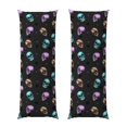 thumbnail image 1 of KLL Ultra Soft Microfiber Body Pillow Cover/Pillowcases 20"x54" with Hidden Zipper Closure-purple cyan brown Skull, 1 of 5