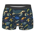 thumbnail image 1 of KLL Undersea Animals Men's Cotton Boxer Briefs Underwear-Small, 1 of 8