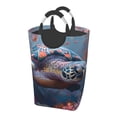 thumbnail image 1 of KLL Underwater Lazy Turtle Laundry Hamper,Large Canvas Fabric Lightweight Storage Basket Toy Organizer Dirty Clothes Collapsible Waterproof, 1 of 6