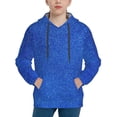thumbnail image 1 of KLL Unisex Kids Boys Girls Hooded Pocket Pullover Hoodies-Blue Glitter, 1 of 6