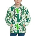 thumbnail image 1 of KLL Unisex Kids Boys Girls Hooded Pocket Pullover Hoodies-Cactus 1, 1 of 5