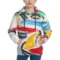 thumbnail image 1 of KLL Unisex Kids Boys Girls Hooded Pocket Pullover Hoodies-Colorful Abstract Bumper Cars, 1 of 5