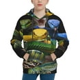 thumbnail image 1 of KLL Unisex Kids Boys Girls Hooded Pocket Pullover Hoodies-Colorful Viper Snake, 1 of 5