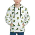 thumbnail image 1 of KLL Unisex Kids Boys Girls Hooded Pocket Pullover Hoodies-Cute Avocado Yoga, 1 of 6