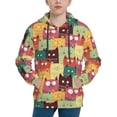 thumbnail image 1 of KLL Unisex Kids Boys Girls Hooded Pocket Pullover Hoodies-Cute Cartoon Cat, 1 of 5