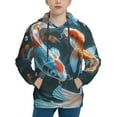 thumbnail image 1 of KLL Unisex Kids Boys Girls Hooded Pocket Pullover Hoodies-Cute Koi Fish Serenity, 1 of 5
