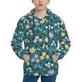 thumbnail image 1 of KLL Unisex Kids Boys Girls Hooded Pocket Pullover Hoodies-Floral, 1 of 5