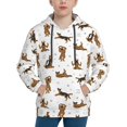 thumbnail image 1 of KLL Unisex Kids Boys Girls Hooded Pocket Pullover Hoodies-German Shepherd Dog, 1 of 5