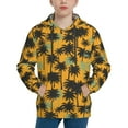 thumbnail image 1 of KLL Unisex Kids Boys Girls Hooded Pocket Pullover Hoodies-Hawaii Palms, 1 of 5