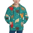 thumbnail image 1 of KLL Unisex Kids Boys Girls Hooded Pocket Pullover Hoodies-Hens And Rooster, 1 of 5