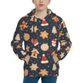 thumbnail image 1 of KLL Unisex Kids Boys Girls Hooded Pocket Pullover Hoodies-Holiday Gingerbreads, 1 of 5