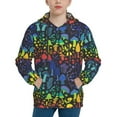 thumbnail image 1 of KLL Unisex Kids Boys Girls Hooded Pocket Pullover Hoodies-Magical Mushrooms and Flowers, 1 of 6