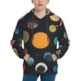thumbnail image 1 of KLL Unisex Kids Boys Girls Hooded Pocket Pullover Hoodies-Planets And Their Moons, 1 of 5