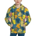 thumbnail image 1 of KLL Unisex Kids Boys Girls Hooded Pocket Pullover Hoodies-Retro Boho Elephants, 1 of 5