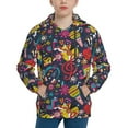 thumbnail image 1 of KLL Unisex Kids Boys Girls Hooded Pocket Pullover Hoodies-Rock Music, 1 of 5