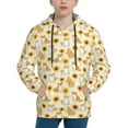 thumbnail image 1 of KLL Unisex Kids Boys Girls Hooded Pocket Pullover Hoodies-Shiba Inu Sunflower, 1 of 5