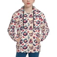 thumbnail image 1 of KLL Unisex Kids Boys Girls Hooded Pocket Pullover Hoodies-Skull Guitar record lips, 1 of 5