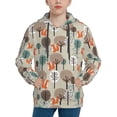 thumbnail image 1 of KLL Unisex Kids Boys Girls Hooded Pocket Pullover Hoodies-Squirrels and Trees, 1 of 6