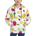 thumbnail image 1 of KLL Unisex Kids Boys Girls Hooded Pocket Pullover Hoodies-Strawberry and Lemon, 1 of 6