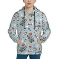 thumbnail image 1 of KLL Unisex Kids Boys Girls Hooded Pocket Pullover Hoodies-Winter Gnome And Snowman, 1 of 5