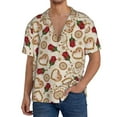thumbnail image 1 of KLL Valentine'S Day Rose Print Men's Shirt Short Sleeve Button Down Summer Cuba Beach Shirts- Small, 1 of 5