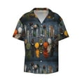 thumbnail image 1 of KLL Various Herbs Print Men's Shirt Short Sleeve Button Down Summer Cuba Beach Shirts- 3X-Large, 1 of 7