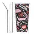 thumbnail image 1 of KLL Various Languages Mother Stainless Steel Vacuum Insulated Coffee Cup 20 oz Lids and Straws,Insulated Travel Mug Water Cup with Leak-Proof Straw Lid & Flip Lid, 1 of 8