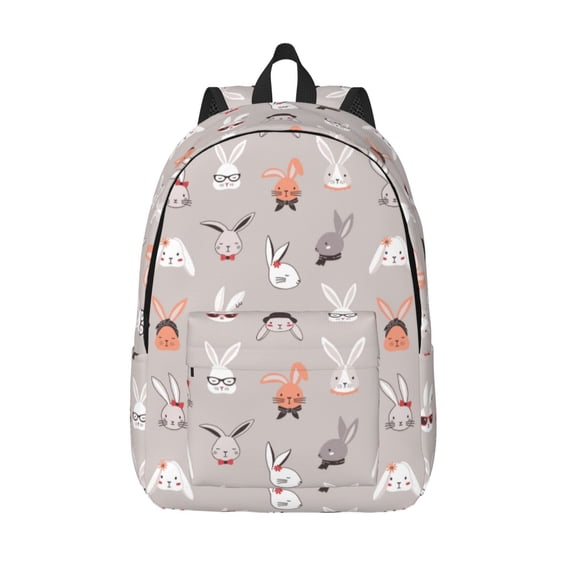 KLL Various Rabbits Print Travel Laptop Backpack - College Backpack Business Work Bag Nurse Bag Casual Daypack for Weekender Business Hiking -Medium