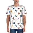 thumbnail image 1 of KLL Various Rooster for Men's Baseball Shirts,Short Sleeve Casual Shirts Button Down Shirt for Men Beach Summer Wedding Shirt-X-Large, 1 of 7