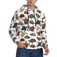 thumbnail image 1 of KLL Various Turtle Print Mens Hoodie Long Sleeve Casual Pullover Hooded Sweatshirt Fashion Drawstring Hoodies with Pocket-Medium, 1 of 6