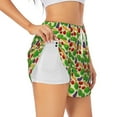 thumbnail image 1 of KLL Vegetable Pattern Shorts Women,Athletic Shorts High Waisted Running Shorts Pocket Sporty Short Gym Elastic Workout Shorts-X-Large, 1 of 7