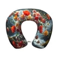 thumbnail image 1 of KLL Vibrant Bouquet Waterfall Pattern Memory Foam Cervical Neck Pillow Versatile U-Shaped Pillows for Home/Office/Camping/Travelling/Soft Washable Cover, 1 of 8