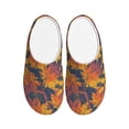 thumbnail image 1 of KLL Vintage Abstract Maple Leaf Art Pattern Adult Unisex Cozy Slippers,Fuzzy Slip-on Slippers TPR Sole Slippers Comfort Plush Home Footwear for Indoor & Outdoor-8, 1 of 7