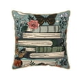 thumbnail image 1 of KLL Vintage Art Butterfly Flower Decorative Throw Pillow Covers Velvet Soft for Couch Sofa Bedroom Living Room Outdoor (No pillow core)- 18"x18", 1 of 5