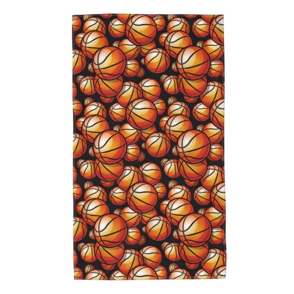 KLL Vintage Basketball Ultra Absorbent & Soft Hand Towels for Bath, Hand, Face, Gym and Spa-27.5x16in