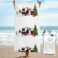 thumbnail image 1 of KLL Vintage Buffalo Plaid Christmas Camper Microfiber Beach Towel Fast Drying,Extra Large 31.5"x63" Sand Free Beach Towel Super Lightweight Towels, 1 of 8